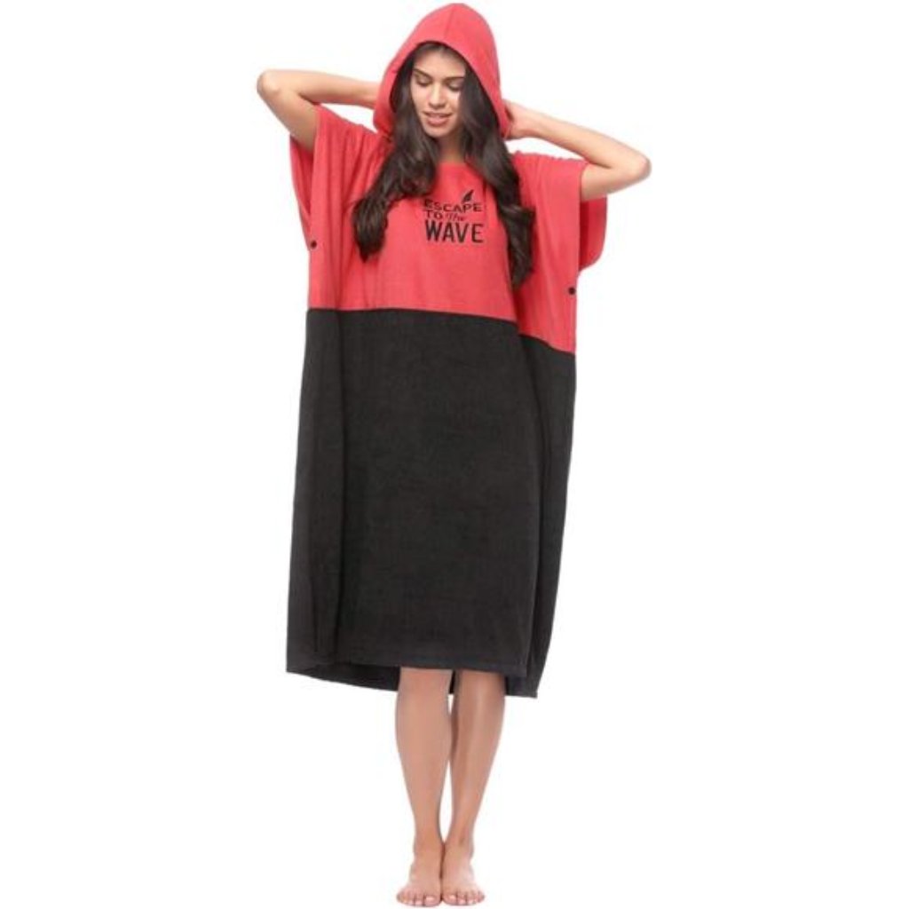 Extra Large Thick Hooded Beach Towel Changing Robe. Surf Poncho Women